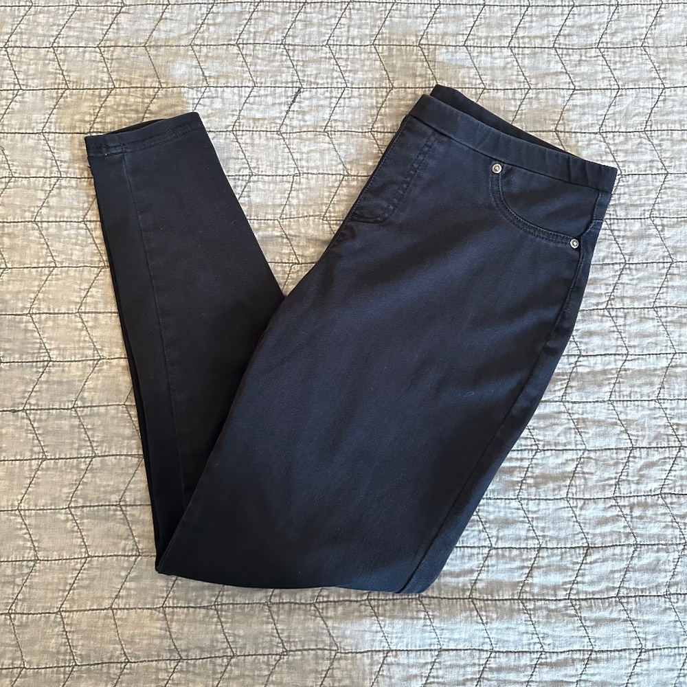 Style & Co Women's Black Leggings Comfort Waist Mid Rise Size L